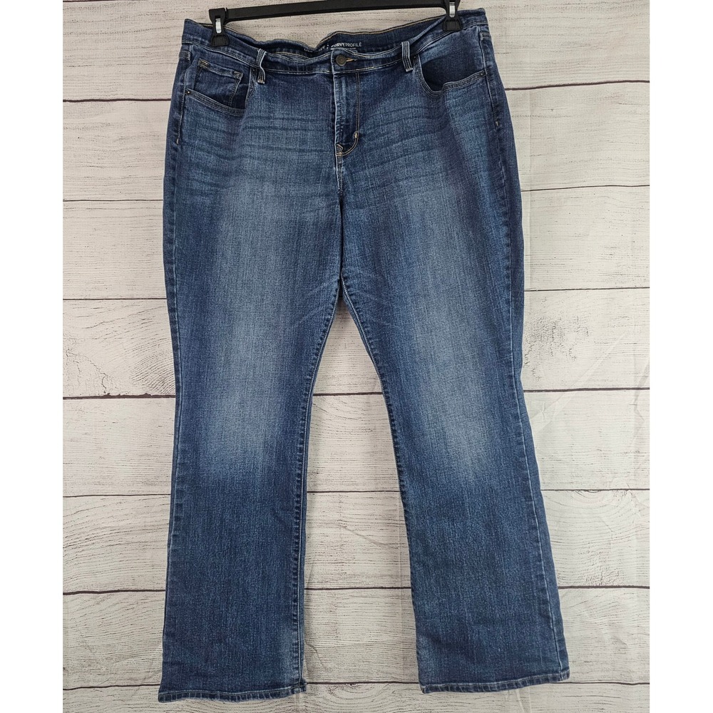Old Navy 18 Reg Curvy Mid Rise Jeans Medium Wash Distressed - 1545